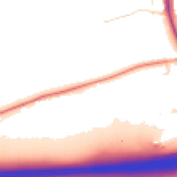 Daytime road noise heatmap for WA4 4BX
