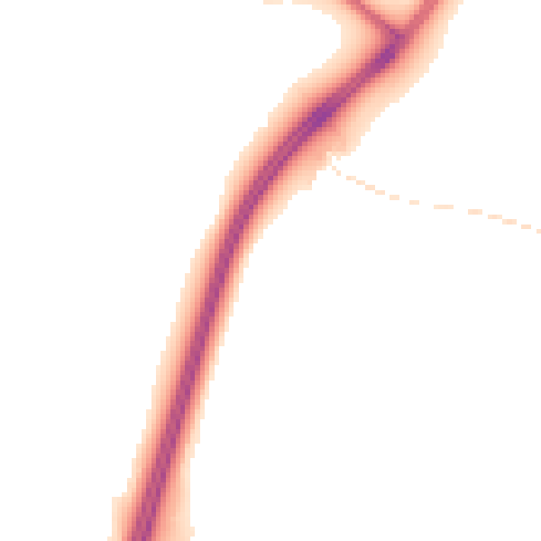 Night-time road noise heatmap for WA4 4FX