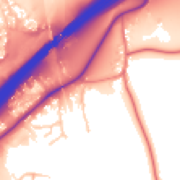 Daytime road noise heatmap for WA4 4GA