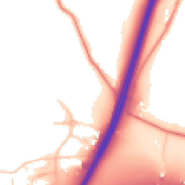 Daytime road noise heatmap for WA4 4GN
