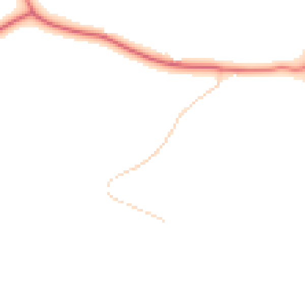 Daytime road noise heatmap for WA4 4JD