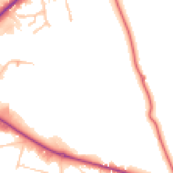 Daytime road noise heatmap for WA4 4JX