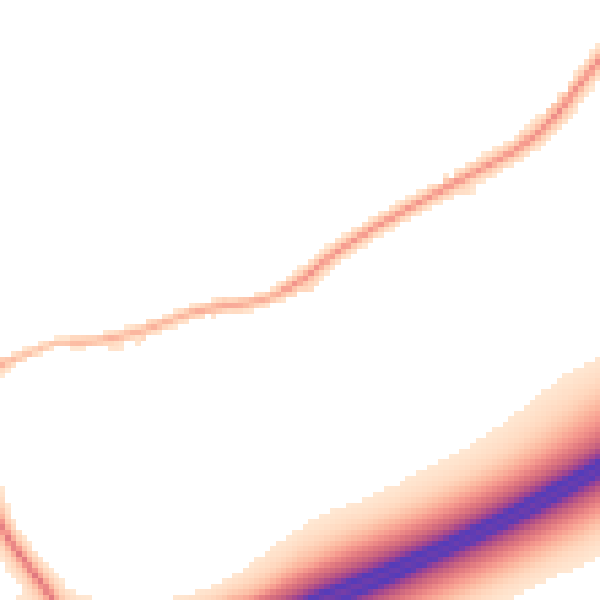 Night-time road noise heatmap for WA4 4NP