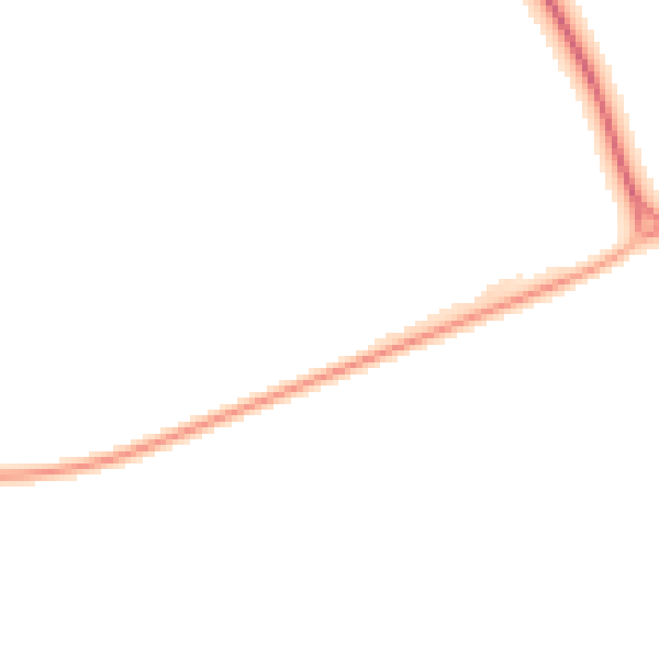 Night-time road noise heatmap for WA4 4SH