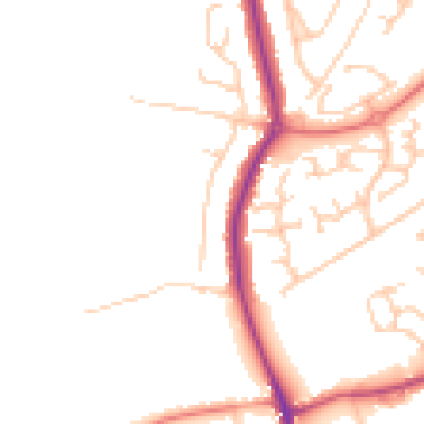 Daytime road noise heatmap for WA4 5PS