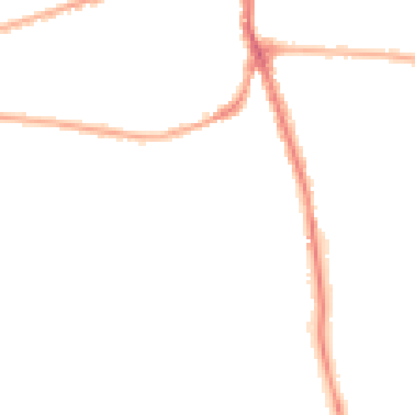 Night-time road noise heatmap for WA4 6LT