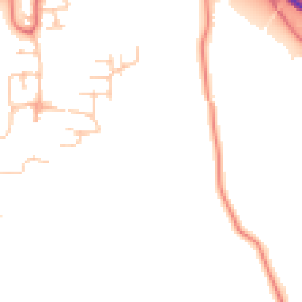 Daytime road noise heatmap for WA4 6SS