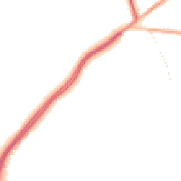 Night-time road noise heatmap for WA4 6TB
