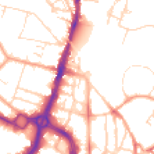 Daytime road noise heatmap for WD17 1AP