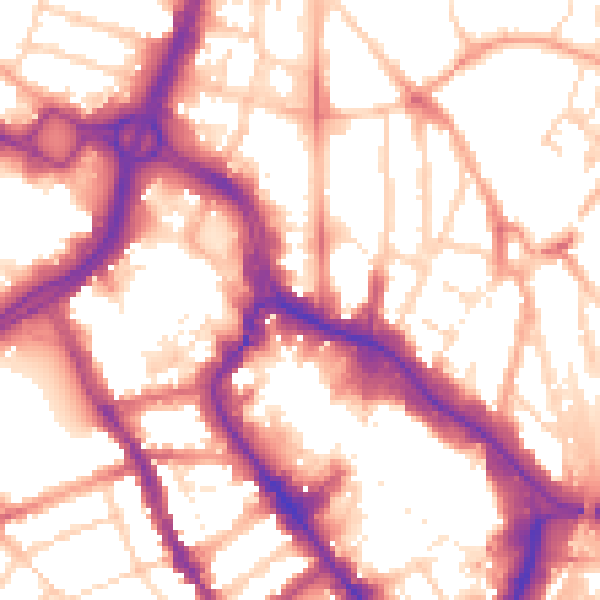 Daytime road noise heatmap for WD17 1BP