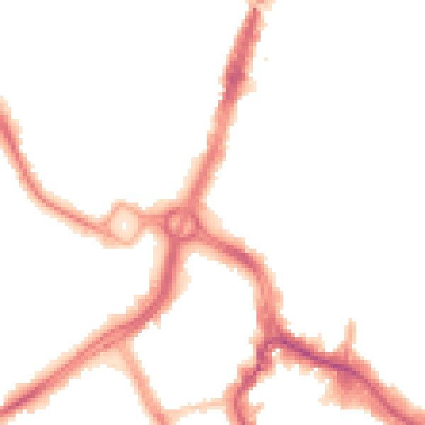 Night-time road noise heatmap for WD17 1BQ