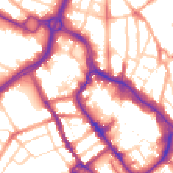 Daytime road noise heatmap for WD17 1EA