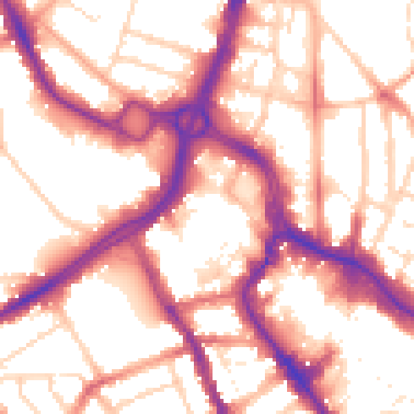 Daytime road noise heatmap for WD17 1GA