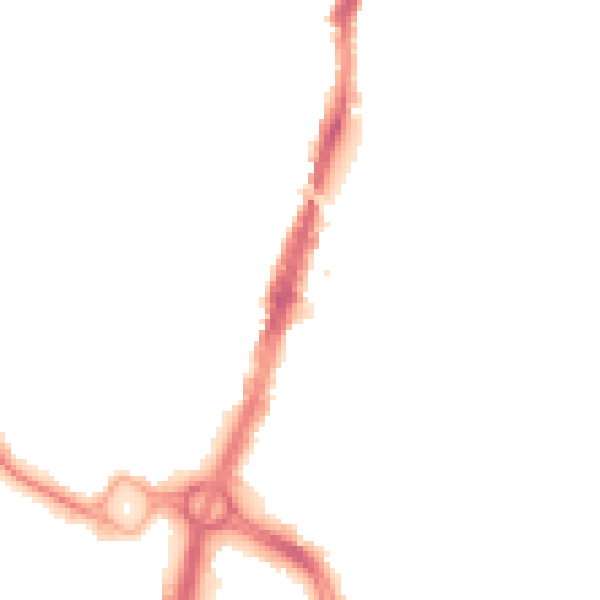 Night-time road noise heatmap for WD17 1JU