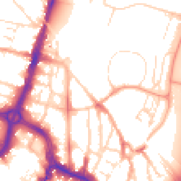 Daytime road noise heatmap for WD17 1PA