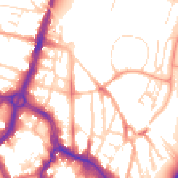 Daytime road noise heatmap for WD17 1PT