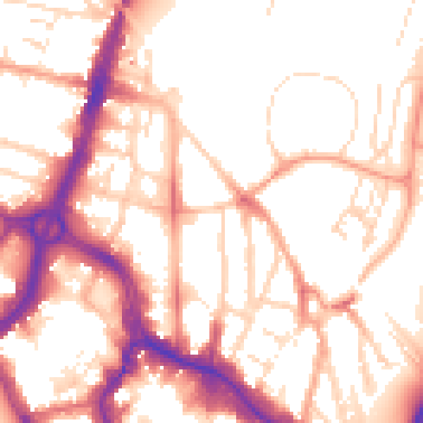 Daytime road noise heatmap for WD17 1PW
