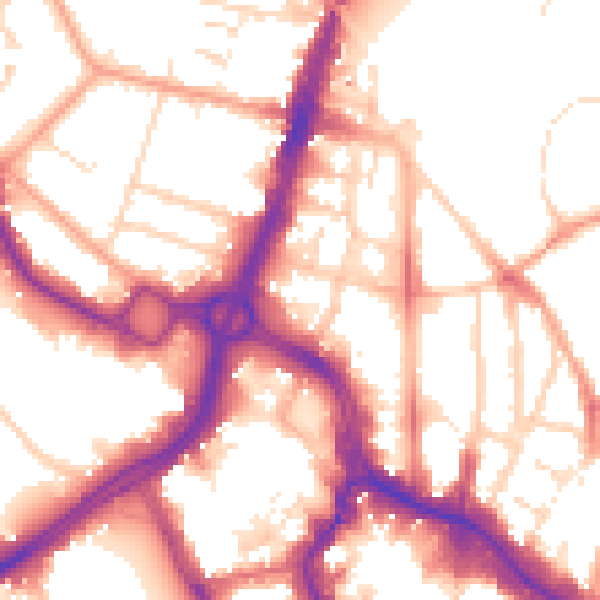 Daytime road noise heatmap for WD17 1QB