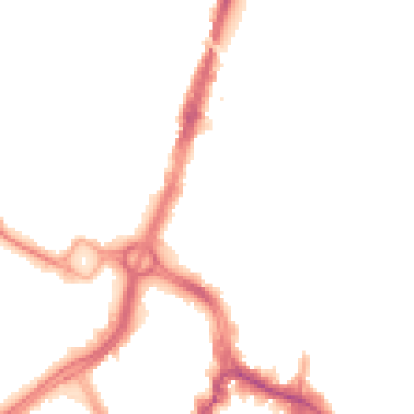 Night-time road noise heatmap for WD17 1QD