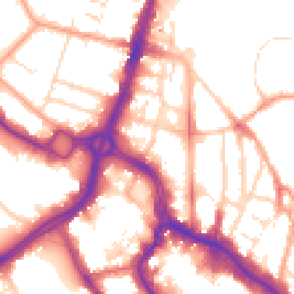 Daytime road noise heatmap for WD17 1QF
