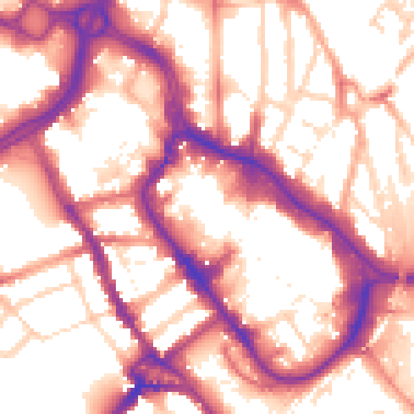 Daytime road noise heatmap for WD17 2BS