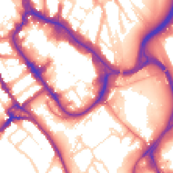 Daytime road noise heatmap for WD17 2EN
