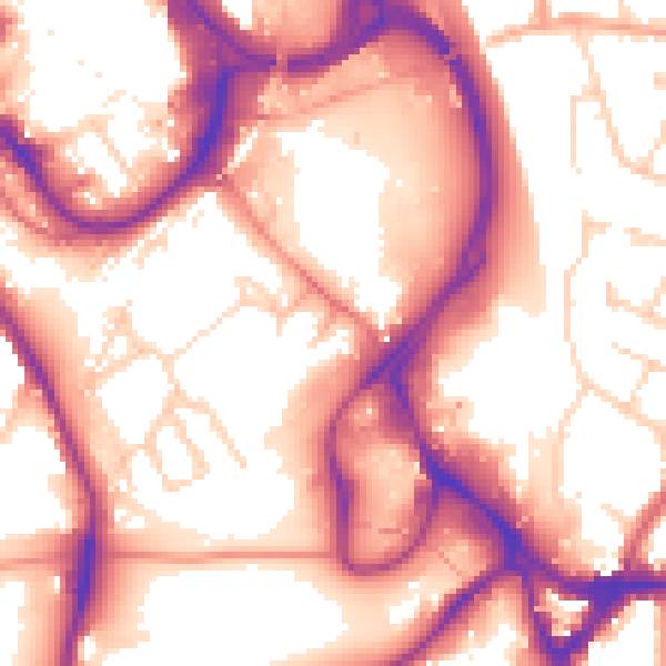 Daytime road noise heatmap for WD17 2JP