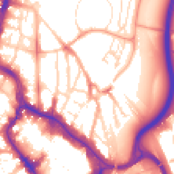 Daytime road noise heatmap for WD17 2NX