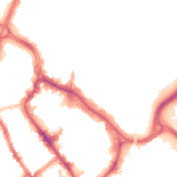 Night-time road noise heatmap for WD17 2PD