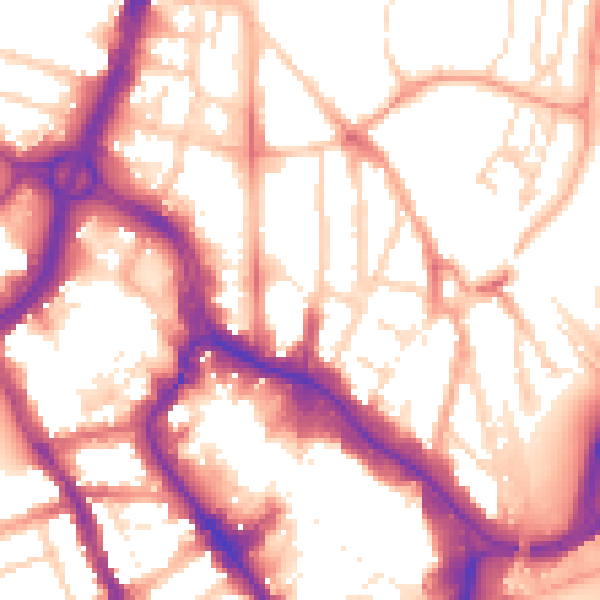 Daytime road noise heatmap for WD17 2PU