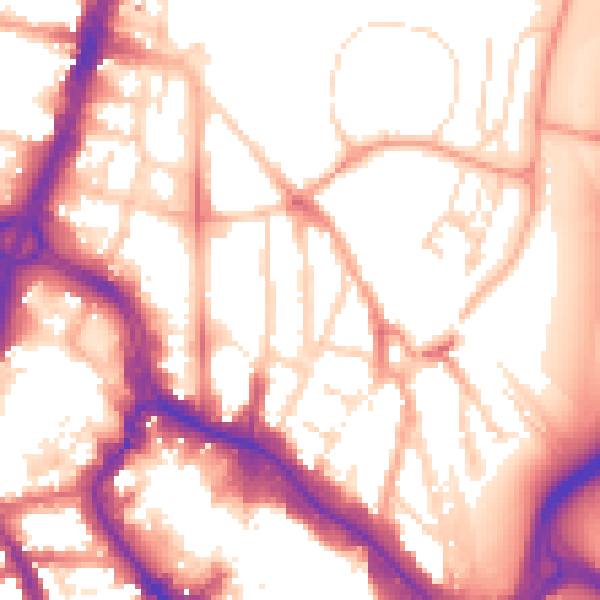 Daytime road noise heatmap for WD17 2QA