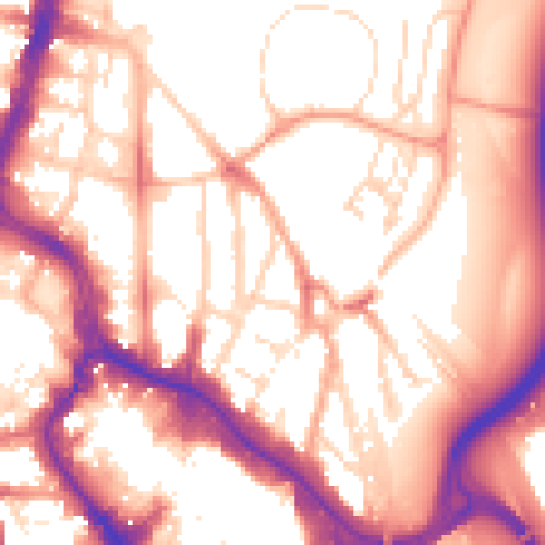 Daytime road noise heatmap for WD17 2QQ