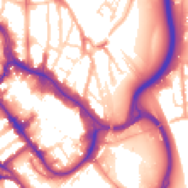 Daytime road noise heatmap for WD17 2QU
