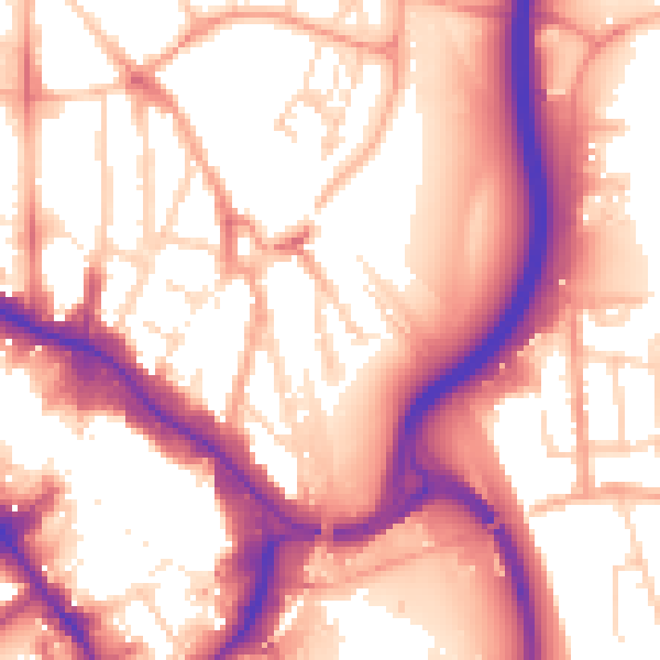 Daytime road noise heatmap for WD17 2RQ