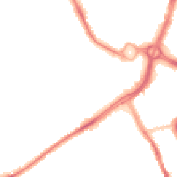 Night-time road noise heatmap for WD17 3AA