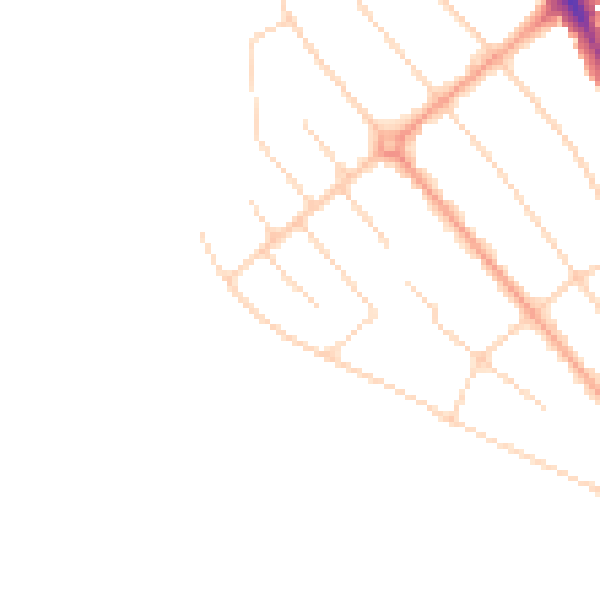 Daytime road noise heatmap for WD17 3BE