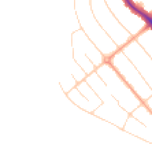 Daytime road noise heatmap for WD17 3BJ