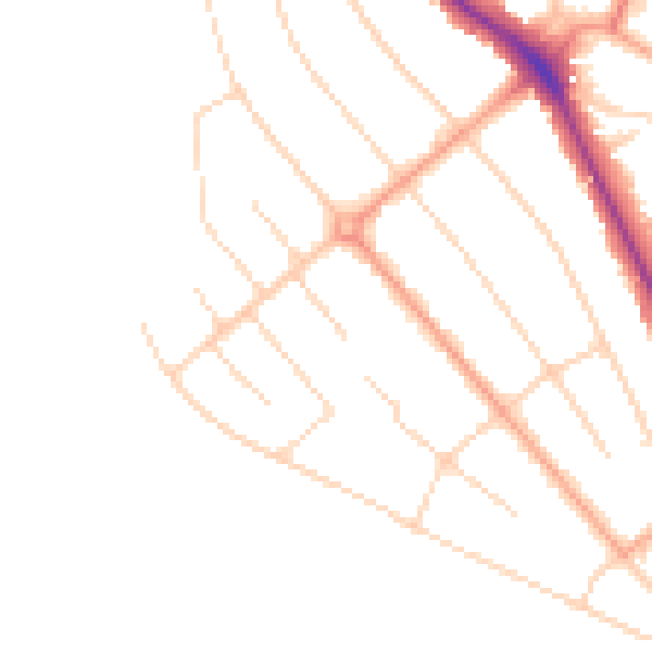 Daytime road noise heatmap for WD17 3BL
