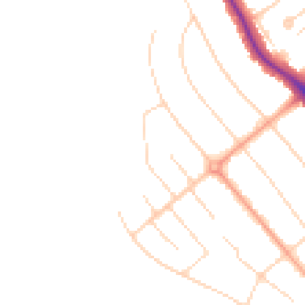 Daytime road noise heatmap for WD17 3BW