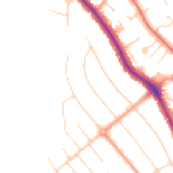 Daytime road noise heatmap for WD17 3DQ
