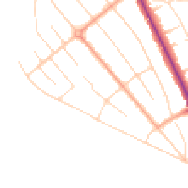 Daytime road noise heatmap for WD17 3DR