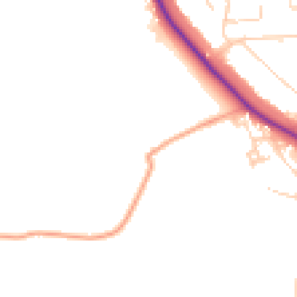 Daytime road noise heatmap for WD17 3TU