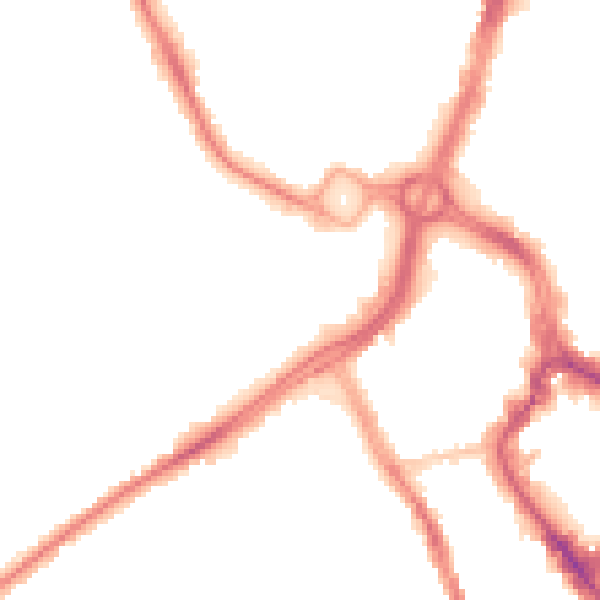 Night-time road noise heatmap for WD17 3XE