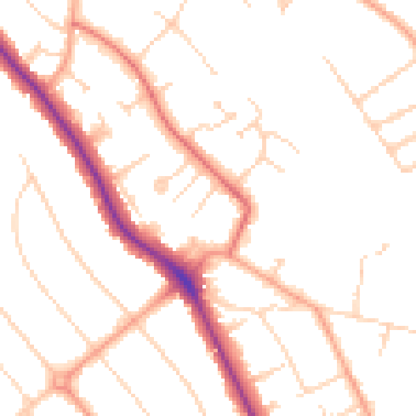 Daytime road noise heatmap for WD17 4RU