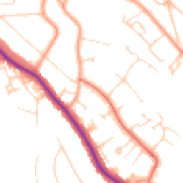 Daytime road noise heatmap for WD17 4SJ