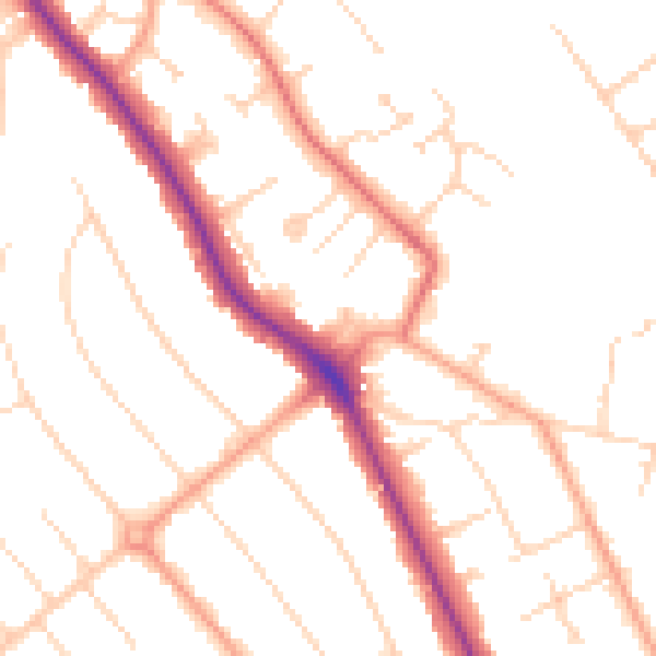 Daytime road noise heatmap for WD17 4UH