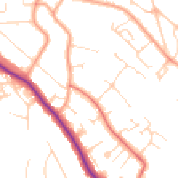 Daytime road noise heatmap for WD17 4WF