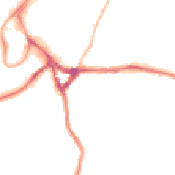 Night-time road noise heatmap for WD19 4AG