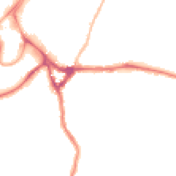 Night-time road noise heatmap for WD19 4AH