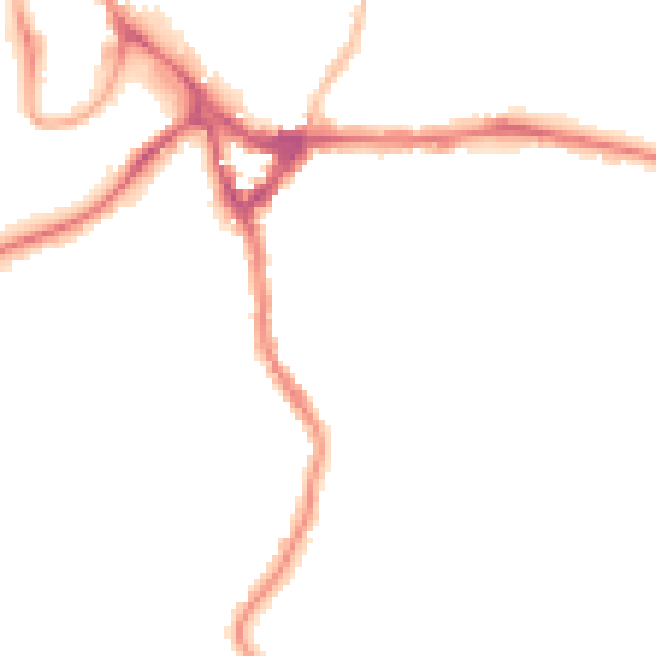 Night-time road noise heatmap for WD19 4AL